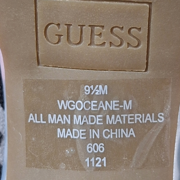 GUESS NEW Silver Rhinestone Platform Night Out Bling Glam Dressy Heels Size 9.5 - Picture 9 of 12